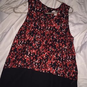 red and black blouse